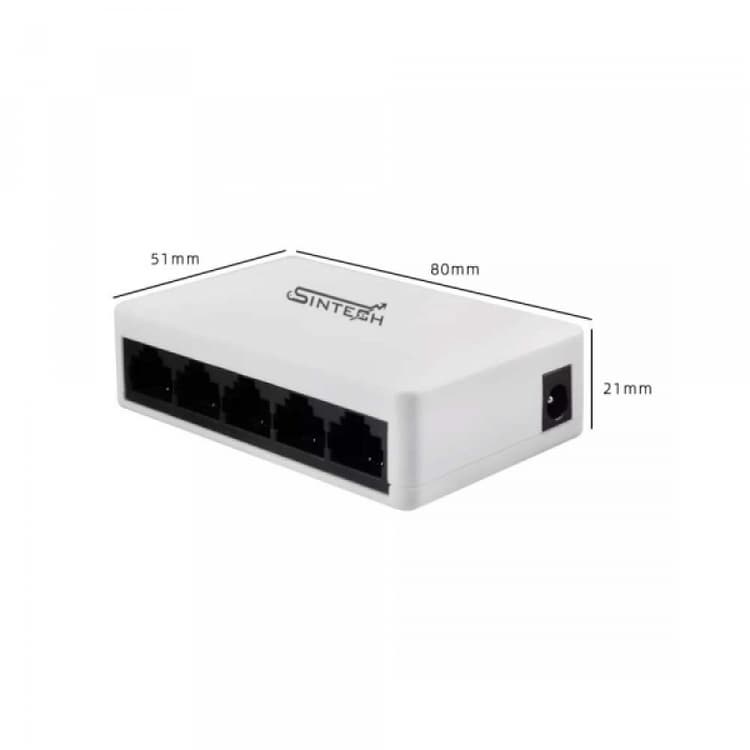 Sintech 5 Port Megabit Network Switch (105M)