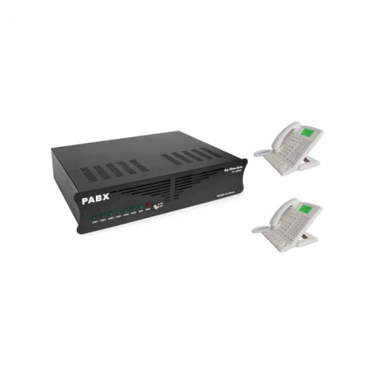 Sintech Hybrid PABX with Keyphone support, 6 CO & 32 Extensions (TC-2000HK)