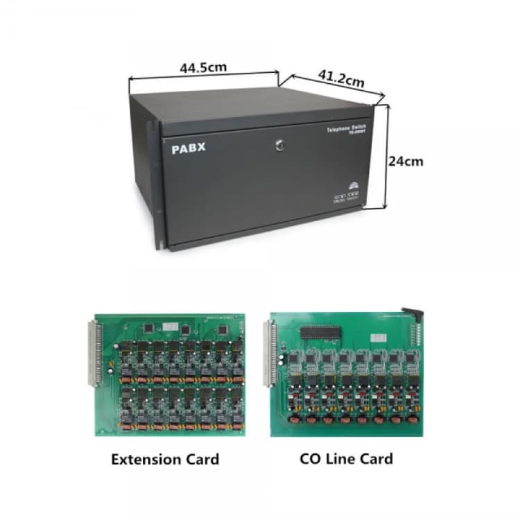 Sintech Hybrid PABX with Keyphone support, 16 CO & 240 Extensions (TC-2000T)