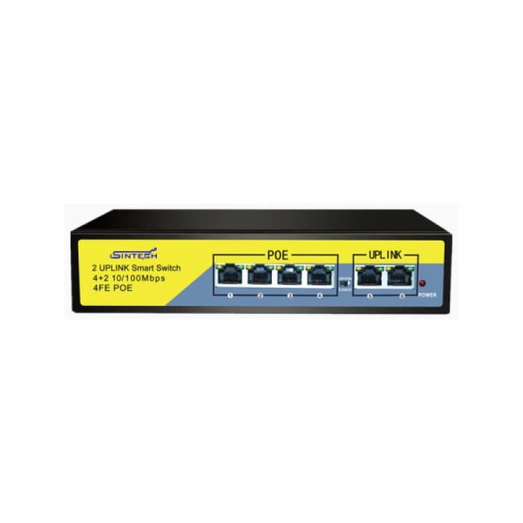 6 Ports Sintech Smart POE Switch (4+2)