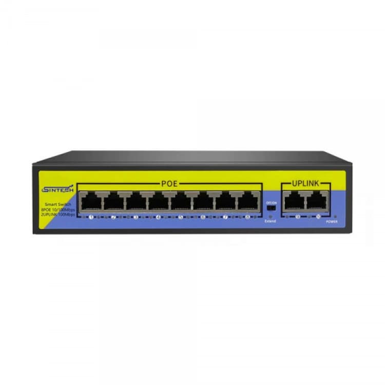 10 Ports Sintech Smart POE Switch (8+2)