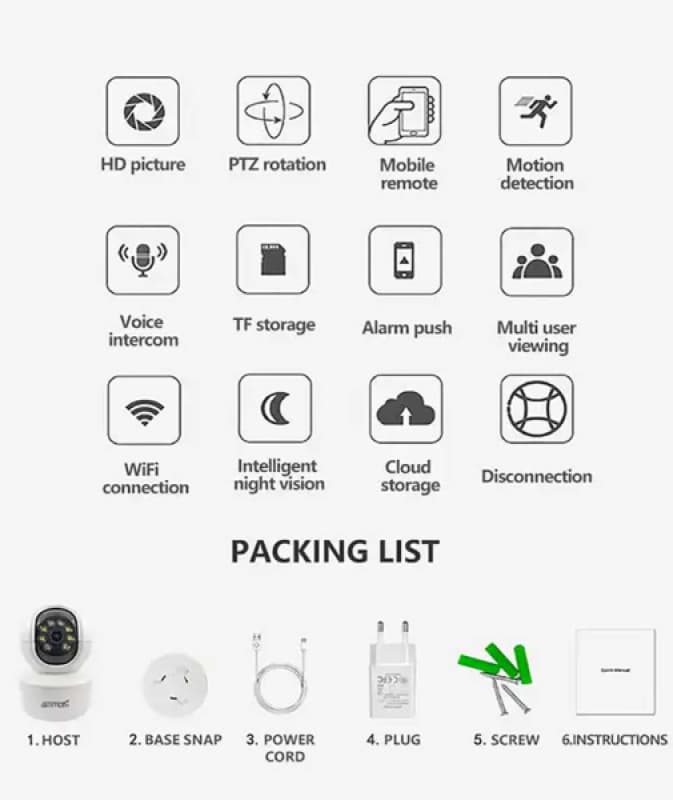 Sintech 3MP Colorvu WiFi Robot Camera (C11 Pro)