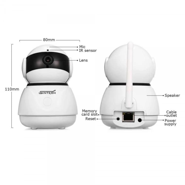 Sintech 2MP 1080P WiFi Robot Camera (C8)